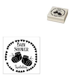 Baby Shower Baby Hinterns Rubber Briefmarke Gummistempel