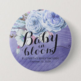 Baby Shower Baby in Bloom Boho Blume Button