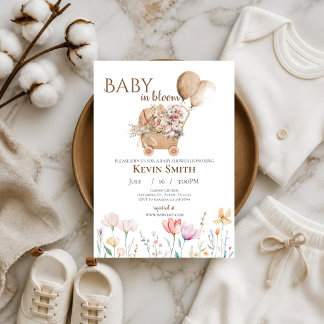 Baby Shower Baby in bloom Einladung