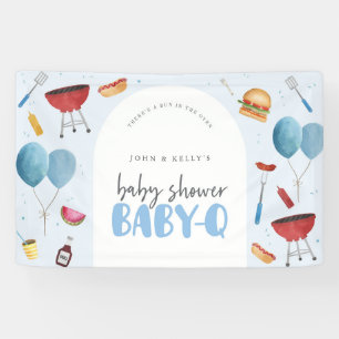 Baby Shower Baby-Q (GRILLEN) Größeres Bannerzeiche Banner