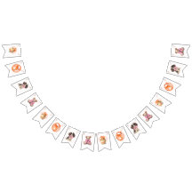 Baby-Shower- Banner mit rosa Schleifen und Baby-Ti