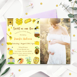 Baby Shower Biene So Süß Wie Eine Biene Foto Einladung