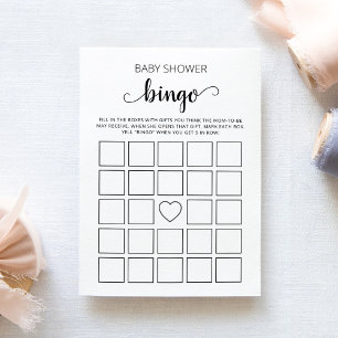 Baby Shower Bingo Baby Shower Party Spielkarte Einladung
