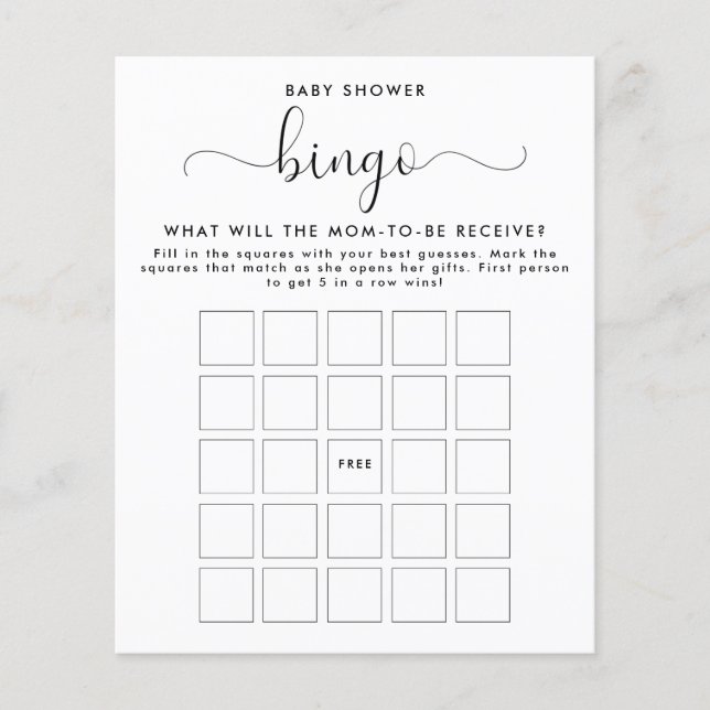 Baby Shower Bingo Flyer (Vorne)