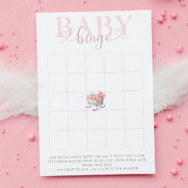 Baby Shower Bingo Game Baby Basket Pastellfarben