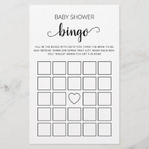 Baby Shower Bingo Game Baby Dusche Party