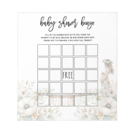 Baby Shower Bingo Game Notizblock