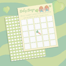 Baby Shower Bingo Game-Twin Bunnies