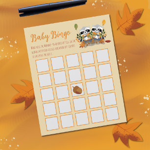 Baby Shower Bingo Game   Twin Raccoons