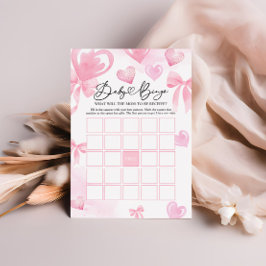 Baby Shower Bingo Game, Valentine Baby Bingo Game