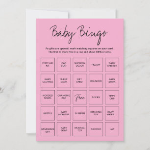 Baby-Shower-Bingo-Karten, einzigartige vorab ausge Einladung