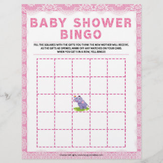 Baby Shower Bingo [Luxury Lace [Pink] Briefbogen