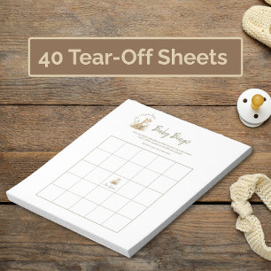 Baby-Shower-Bingo-Spiel Neues Kapitel Beginnt Abre Notizblock