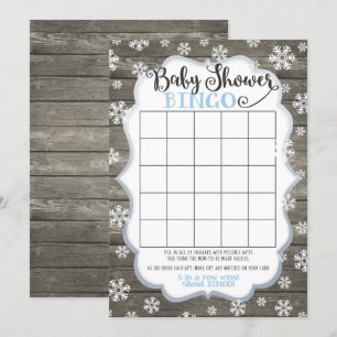Baby-Shower-Bingo-Spielkarte Kleiner Schneeblume B Einladung