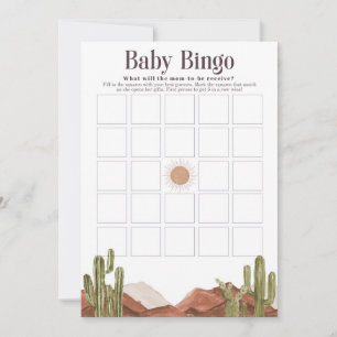 Baby Shower Bingo Sun Desert Einladung