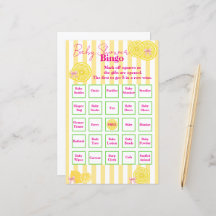 Baby-Shower-Bingo "Zitronen-Thema"