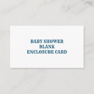 BABY SHOWER BLANK ENCLOSURE CARD BEGLEITKARTE