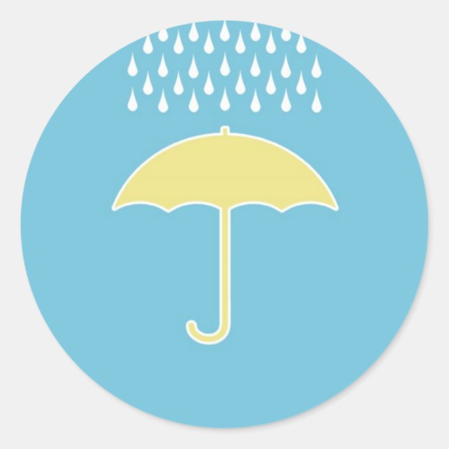 Baby Shower Blue Boy Umbrella Stickers (Vorderseite)