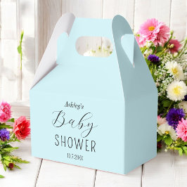 Baby Shower Blue Minimalistisch Boy Geschenkschachtel