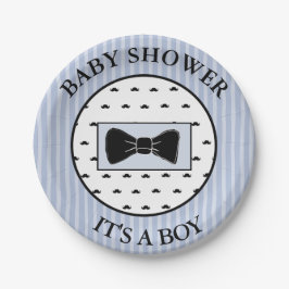 Baby Shower Blue Mustache und Bowtie Cake Teller