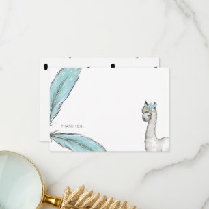 Baby Shower Boho Lama Danke, Hinweis Dankeskarte