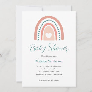 Baby Shower Boho Rainbow Einladung