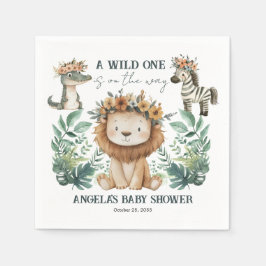 Baby Shower Boho Safari Lion Serviette