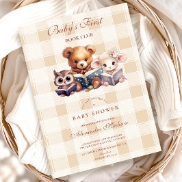 Baby Shower Book Club Thema Einladung