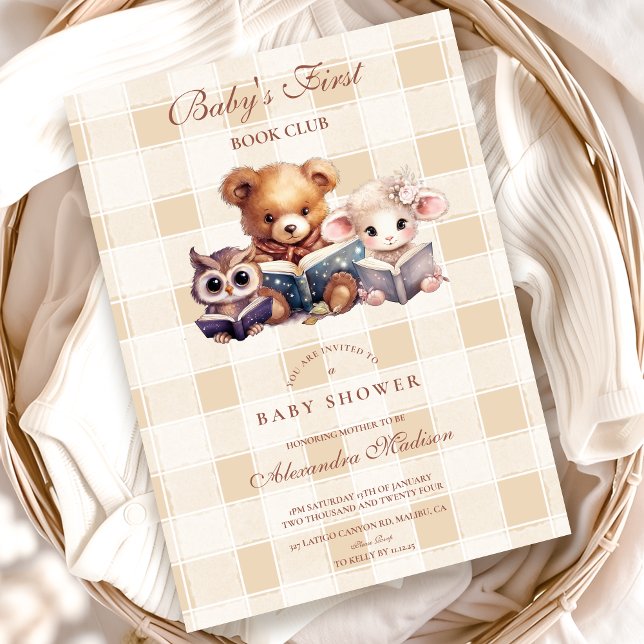 Baby Shower Book Club Thema Einladung (Von Creator hochgeladen)