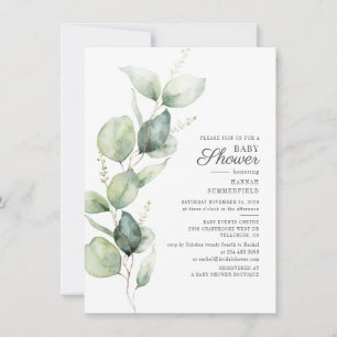 Baby Shower Botanische Eukalyptus Sukkulente Elega Einladung