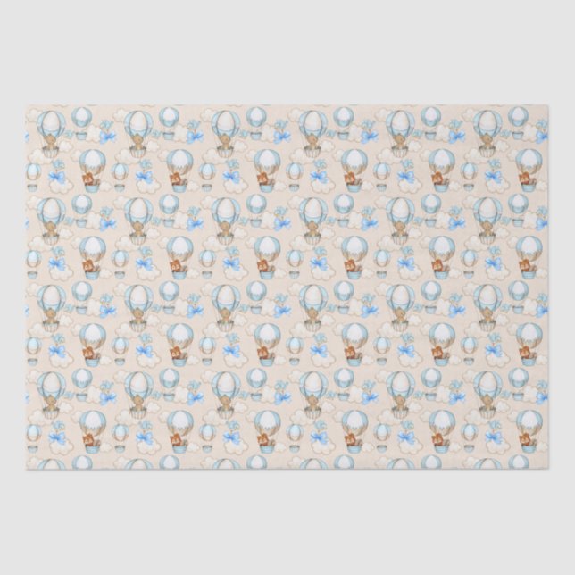 Baby Shower Boy Blue Seidenpapier (Vorderseite)