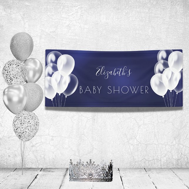 Baby Shower Boy Marineblügel Name Banner (Von Creator hochgeladen)