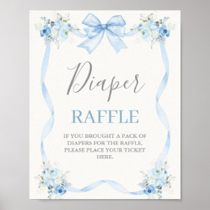 Baby Shower Boy mit Bogen Poster