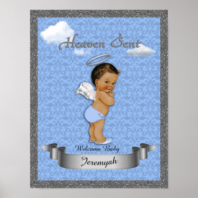 Baby Shower Boy, Poster 8,5" x 11" (Vorne)