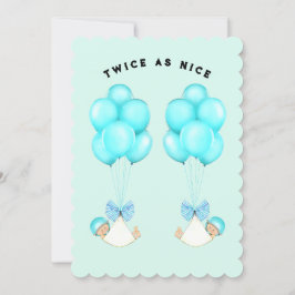 Baby Shower Boy Twins Einladung