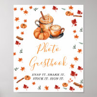 Baby Shower Brewing Pumpkin Spice Foto Gästebuch
