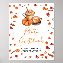 Baby Shower Brewing Pumpkin Spice Foto Gästebuch