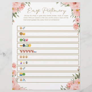Baby Shower Bundle - Emoji Pictionary Briefbogen