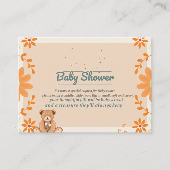 Baby Shower Cards Begleitkarte (Vorderseite)
