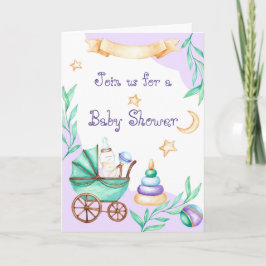 Baby Shower Carriage Invitations  Karte