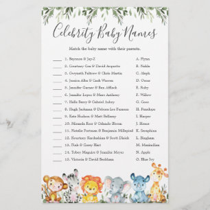 Baby Shower Celebrity Baby Names Games