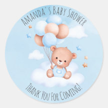 Baby Shower Classic Round Sticker