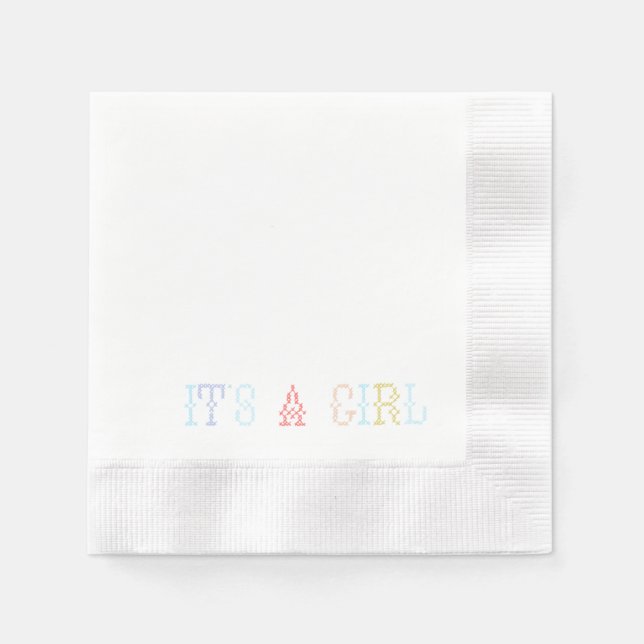 Baby Shower Cocktail Napkins Serviette (Vorderseite)