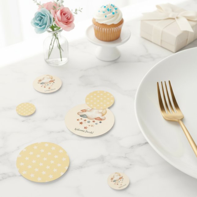 Baby Shower Confetti Moon Stars Theme Konfetti (Baby Shower table confetti)