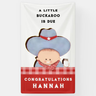 Baby Shower Cowboy Gratulation Banner