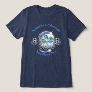 Baby-Shower-Crew Whimsical Blueberry Kinderwagen  Tri-Blend Shirt