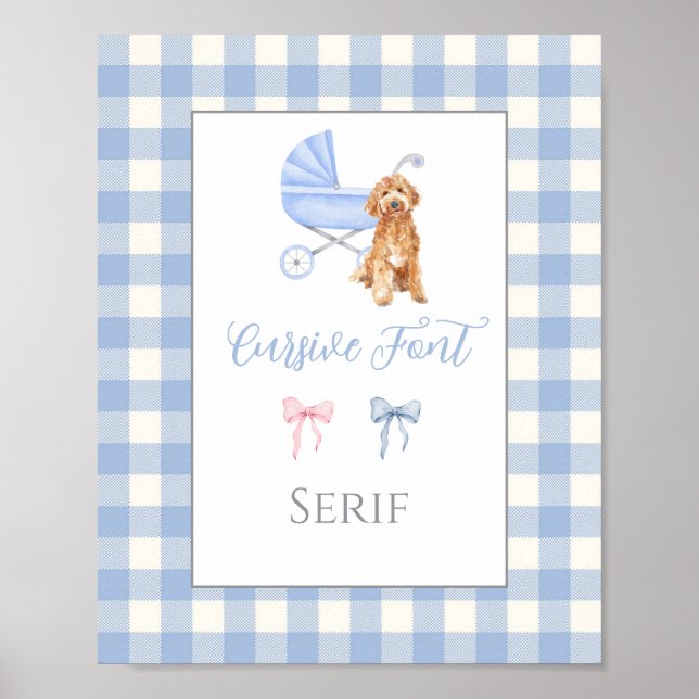 Baby Shower Customizable Game Poster (Vorne)