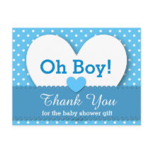 BABY SHOWER DANKE IHNEN Polka Dot V08 BLAUE