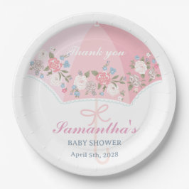 Baby-Shower-Dankeschön-Anhänger Pappteller