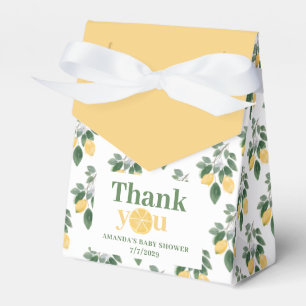 Baby-Shower-Dankeschön für kleines Zitronenmädchen Geschenkschachtel